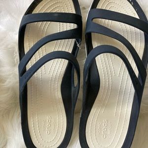 Blue Crocs. Hardly worn like new.